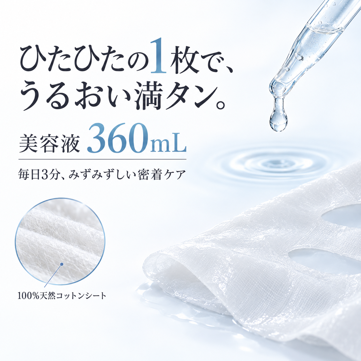 高濃度 ヒアルロン酸 シートマスク 大容量30枚 HY Sheet Mask (30 Sheets)