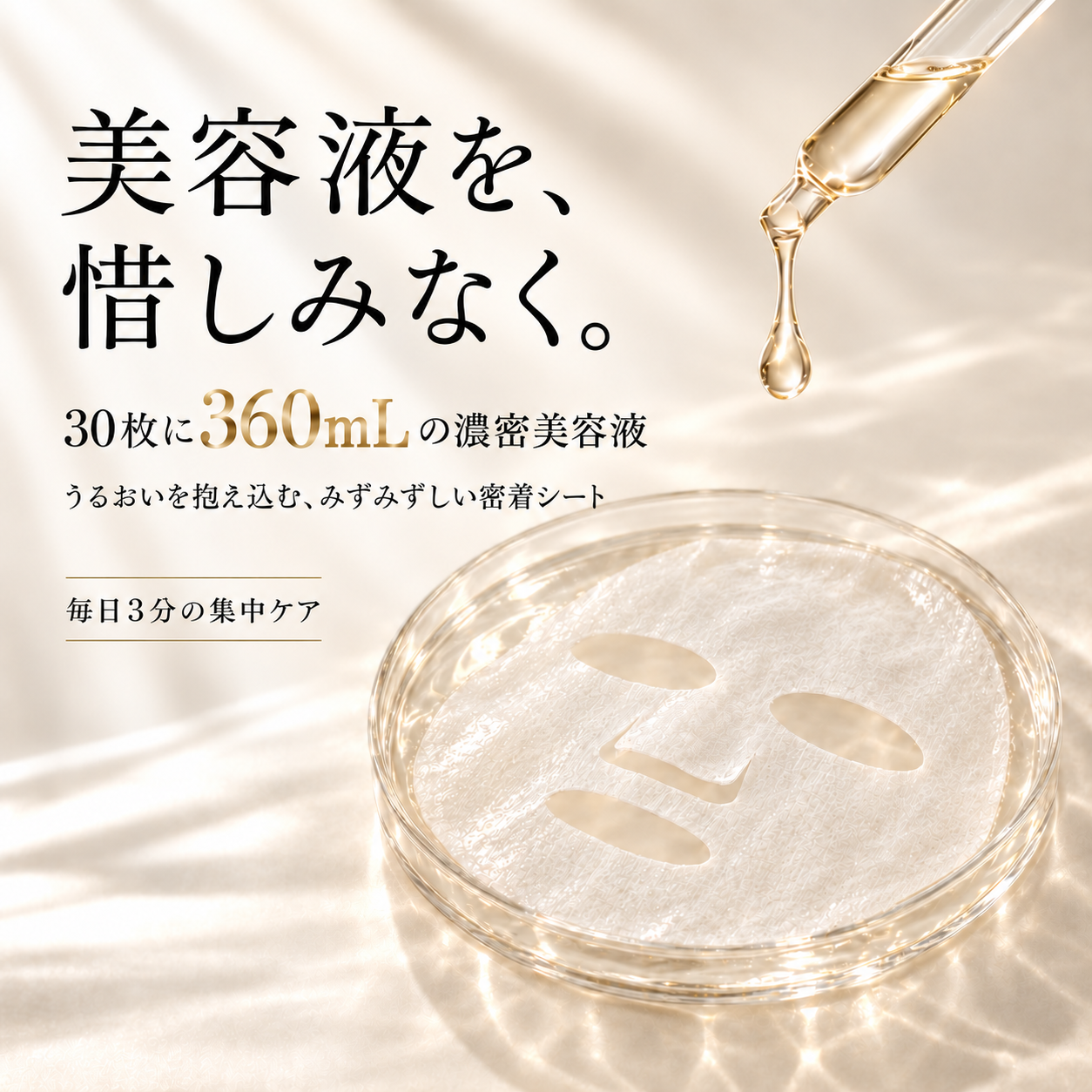 EXOSOME＆高濃度VC200 シートマスク 大容量30枚 EX×VC Sheet Mask (30 Sheets)